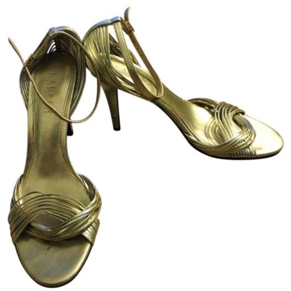 Ralph Lauren golden shoes